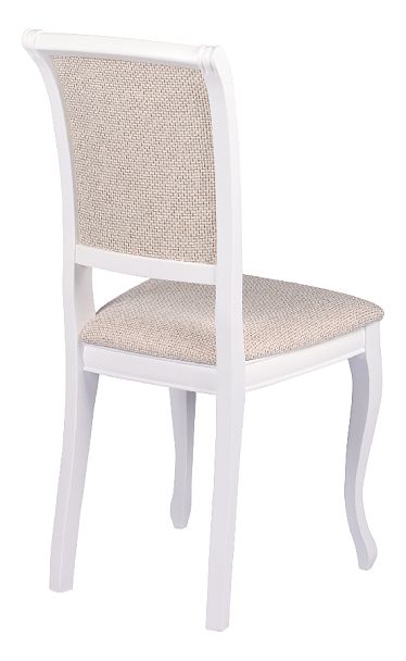 Обеденная группа стол Элат D90(130)х90х76 Белый и 2 стула Арктос Белый/Кремовая рогожка - Вид 9