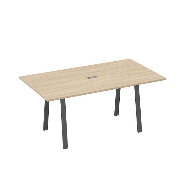 Стол 180 с металлокаркасом TRE для переговоров A4 А4 Б3 122 БП дуб скандинавский / металлокаркас антрацит - Вид 1