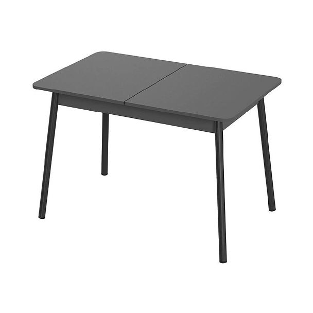 Стол Лион 2 ЛДСП (Подстолье косое черное) НЕ ВЫБИРАТЬ Графит - Вид 1