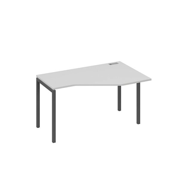 Стол эргономичный правый "Техно" на металлокаркасе DUE A4 А4 Б2 054 БП серый / металлокаркас антрацит - Вид 1