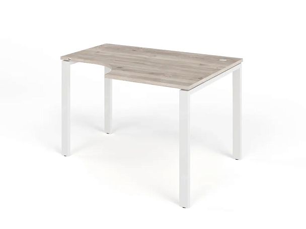 TANDEM RTD073-MK-120R-MA Стол угловой на металлокаркасе правый 1200х900х750 Дуб Маувелла/Белый - Вид 1