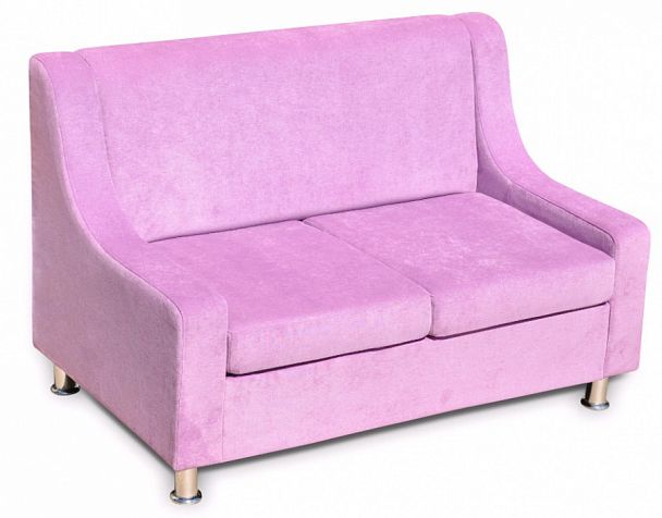 Мирэль Диван двухместный  1240х750х820  Velvet Lux 67 "Мягкая мебель для кабинета" ТК-002120401766 розовый - Вид 1