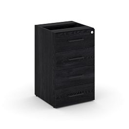 Касл Тумба подстольная CS.D-TPD-1 Каштан Тоскана/Черный Матовый Гладкий 450*450*725 - Фото предпросмотра