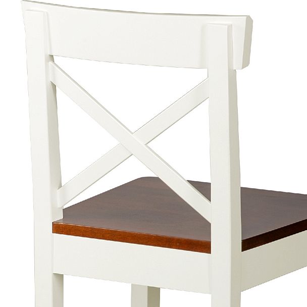 Стул полубарный деревянный с жестким сиденьем Бергольф Слоновая кость/Темный орех - Вид 8