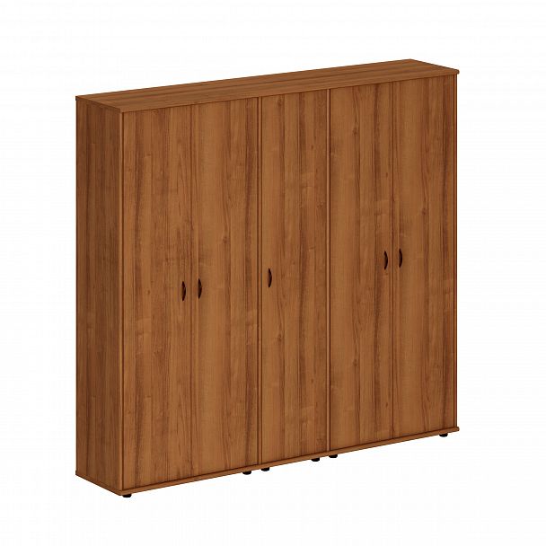 Шкаф комбинированный высокий (закрытый + закрытый узкий + закрытый) "Престиж" Исп.40 темный орех - Вид 1