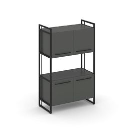 Rift Шкаф 3 ниши широкий RF.SS-33 Антрацит/Металл Черный 798*396*1286 - Фото предпросмотра