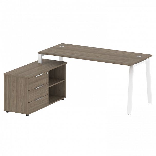 Рабочая станция "Metal System" БА.РС-СТС-2.4 вяз/белый - Вид 2