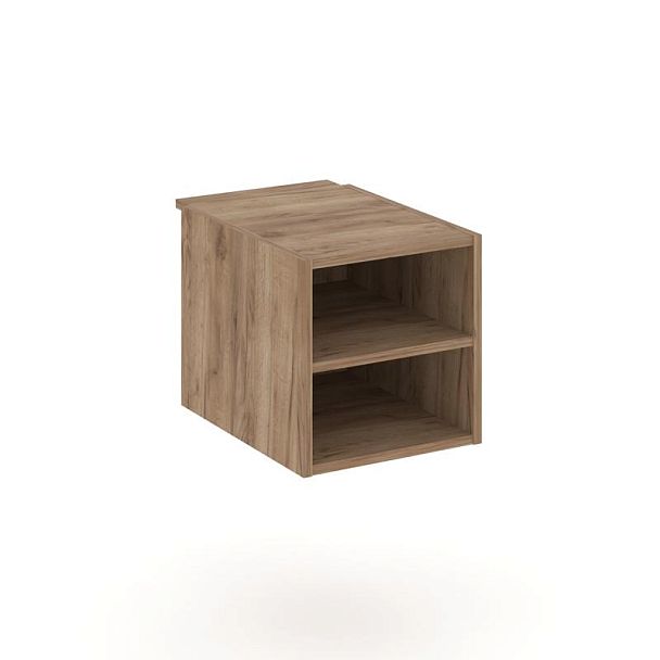 Стайл Проджект Подвесная тумба с двумя открытыми нишами SN.TP-012 Дуб Табак 343*491*352 - Вид 1