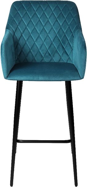 Барное поворотное кресло Барли К, Confetti izumrud/черный - Вид 3