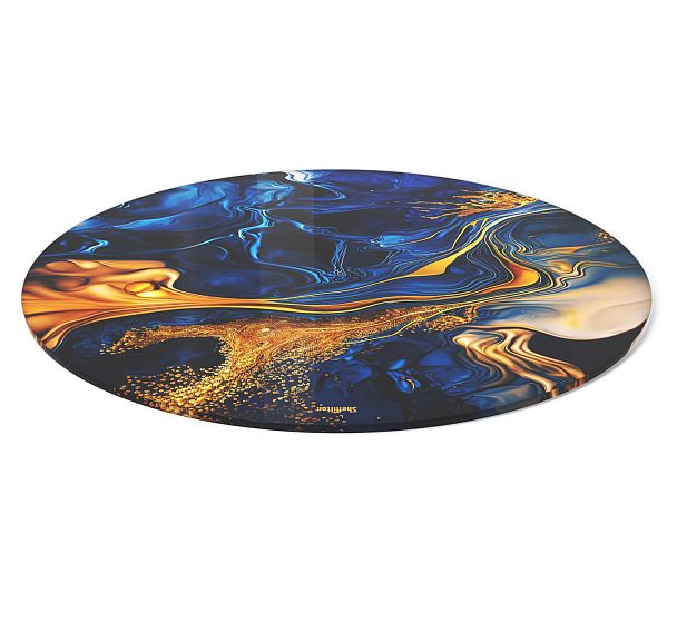 Столик журнальный Sheffilton SHT-TU29/H36/TT32 60 СТЕКЛО/МДФ черный муар/синий сапфир - Вид 3