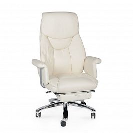 Кресло Парламент / (ivory) сталь + хром / слоновая кость экокожа - Фото предпросмотра