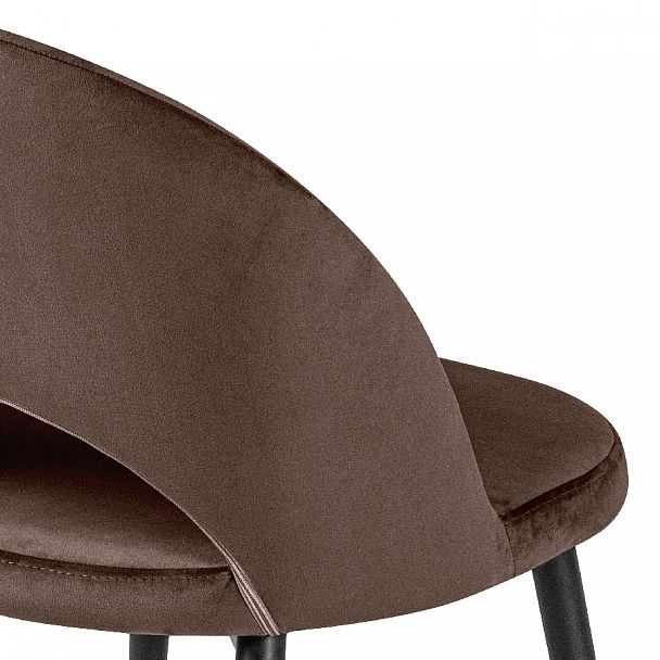 Комплект кухонных стульев Рэди коричневый велюр/черный, 2 шт. - Вид 9