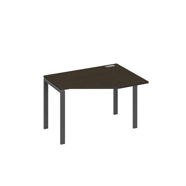 Стол эргономичный правый "Техно" на металлокаркасе UNO A4 А4 Б1 052 БП венге / металлокаркас антрацит - Вид 1