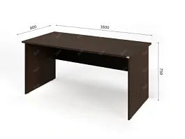 UNITY PС8-16 ВЕНГЕ Офисный стол прямоугольный Прямой 1600х800х750 - Фото предпросмотра