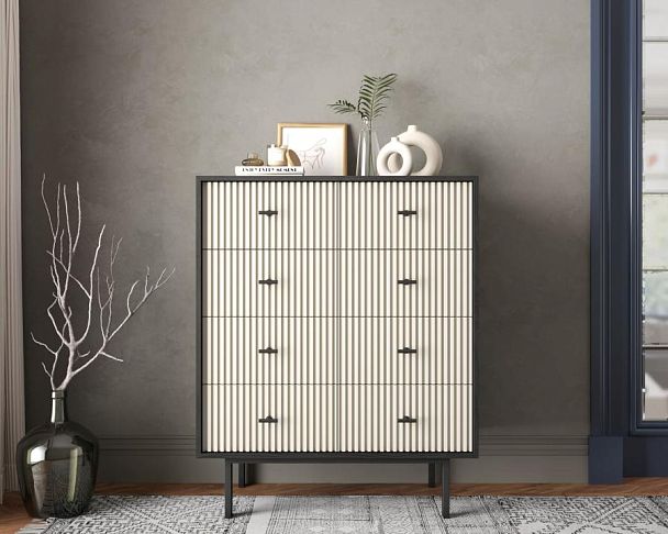 Комод на восемь ящиков Emerson арт EM20/milky/L - Вид 5