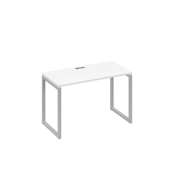 Стол письменный на металлокаркасе QUATTRO A4 А4 Б4 003 БП белый премиум / металлокаркас серый - Вид 1