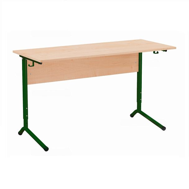 Стол ученический 120Р, 2-местный, регулируемый на плоскоовальной трубе (м/к Красный, Синий, Зеленый ), гр.3-5 - Вид 2