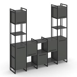 Rift Шкаф комбинированый RF.NS-001 Антрацит/Металл Черный 2020*396*2010 - Фото предпросмотра