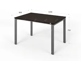 UNITY РМС8-12 ВЕНГЕ Стол на металлокаркасе прямой 1200х800х750 - Фото предпросмотра
