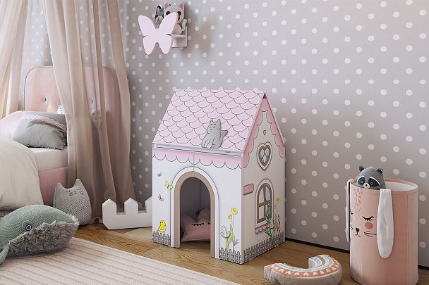 Стол Домик MK-0017.2711 белое дерево/розовый - Вид 5