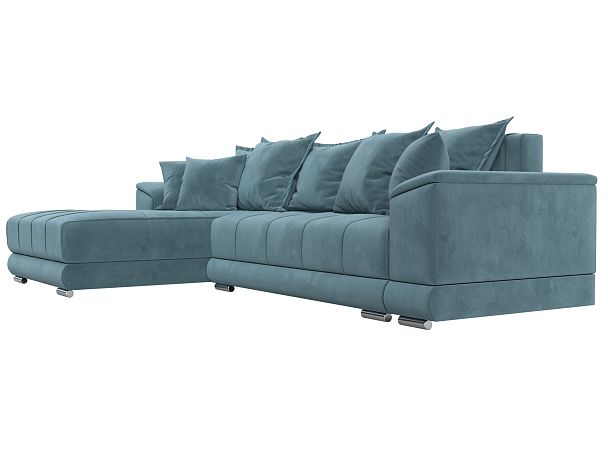 Угловой диван НордСтар левый угол Велюр бирюзовый - Вид 4