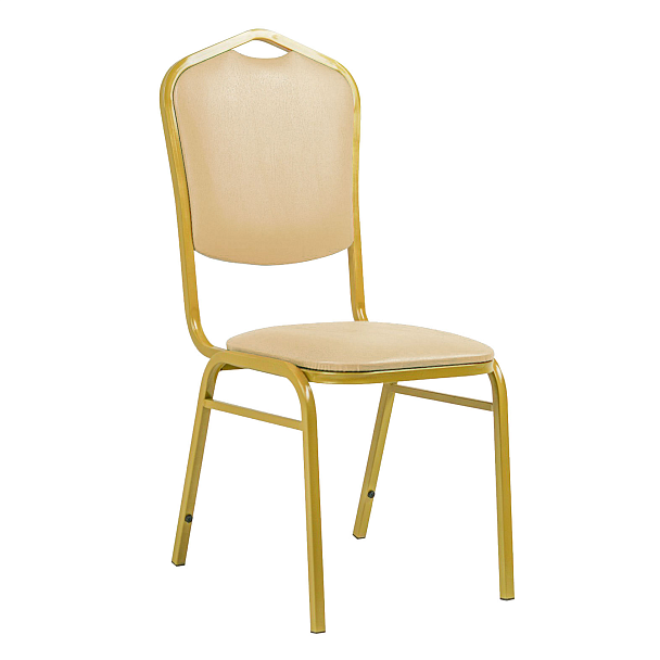 Стул Хит 20 Лайт, экокожа Galaxy cream, каркас золото - Вид 2