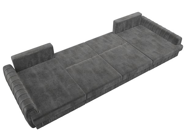 Диван П-образный Лига-057 НПБ Лонг Велюр серый - Вид 9