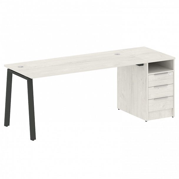 Рабочая станция "Metal System" БА.РС-СТП -1.4 дуб наварра/антрацит - Вид 1