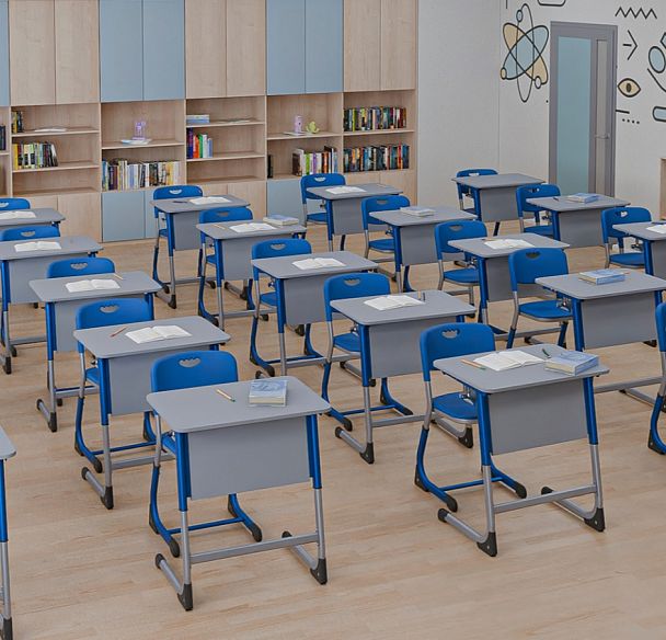 Парта Smart на плоскоовале 1М (столеш.ЛДСП ЗУ, экран ЛДСП), гр.3-5 - Вид 11