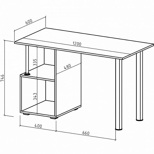 Стол письменный Имидж-63 - Вид 2