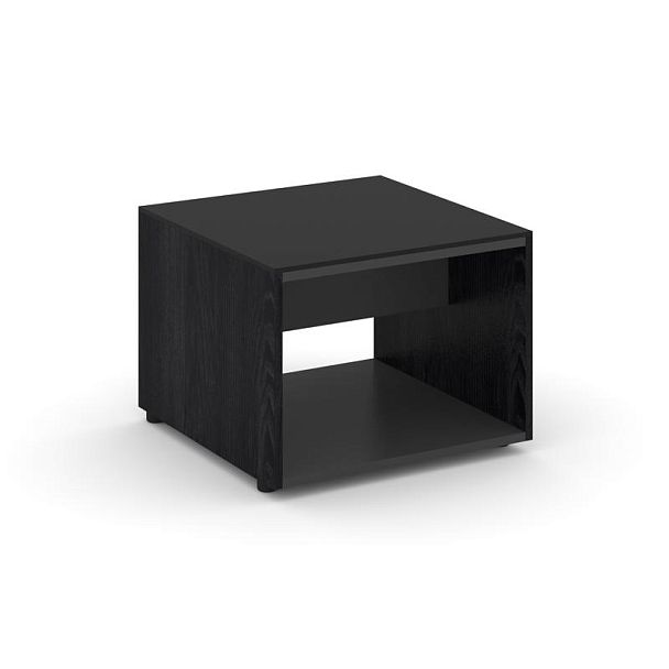 Касл Стол журнальный малый CS.D-SJM Каштан Тоскана/Базальт/Лакобель Black 600*600*450 - Вид 1