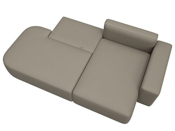 Диван угловой Лига-065 угол правый Экокожа бежевый - Вид 8