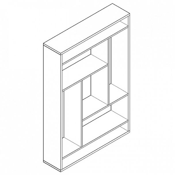 Стеллаж ABC 120 Дуб Бофорд 1200х300х1800 ALTO - Вид 3