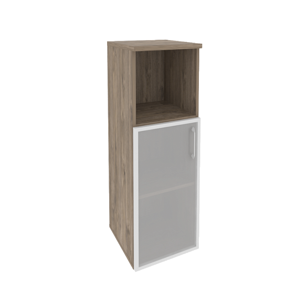 Onix Шкаф средний узкий левый O.SU-2.2 R (L) Тиквуд темный 400*420*1207 - Вид 1