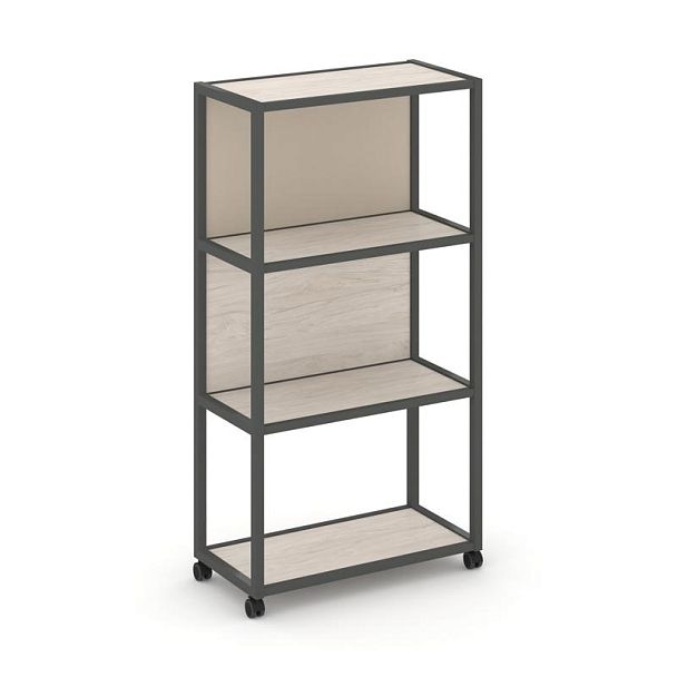 Shelf Mobile Стеллаж 4 уровня 1 секция VR.LT-STK-403.08 Денвер Светлый/Металл Антрацит/W-04 800*400*1523 - Вид 1