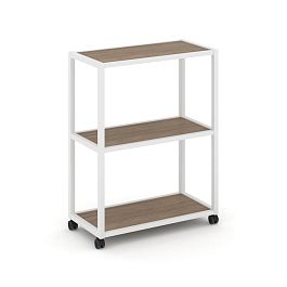 Shelf Mobile Стеллаж 3 уровня 1 секция VR.LT-STK-301.08 Дуб Аризона/Металл Белый 800*400*1046 - Фото предпросмотра