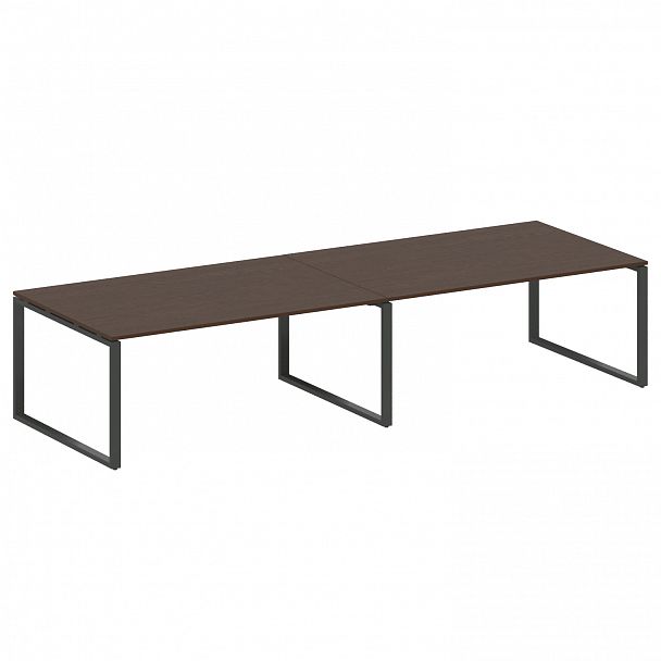 Стол для переговоров "Metal System" БО.ПРГ-2.5 венге/антрацит - Вид 1
