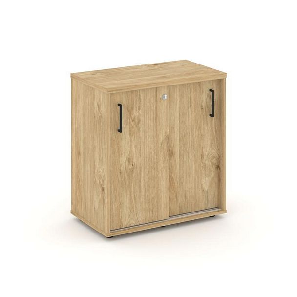 Стайл Проджект Тумба опорная/приставная SN.TOP-043 Тиквуд Светлый/Черный Ручки 800*400*750 - Вид 1