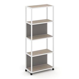 Shelf Mobile Стеллаж 5 уровней 1 секция VR.LT-STK-502.10 Дуб Аттик/Металл Белый/W-11 1000*400*2000 - Фото предпросмотра