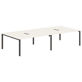 Стол 4-х местный EUWST 3516 Ясень Траун/Мокко 3526х1606х750 EDIS - Фото предпросмотра