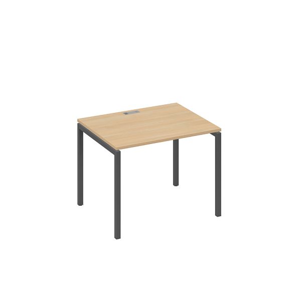 Стол письменный на металлокаркасе DUE A4 А4 Б2 022 БП натуральный дуб / металлокаркас антрацит - Вид 1