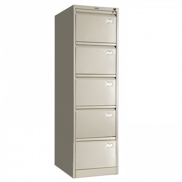 Шкаф картотечный ПРАКТИК "AFC-05", 1634х467х630 мм, 5 ящиков для 275 подвесных папок, формат папок Foolscap или A4 (БЕЗ ПАПОК) - Вид 3