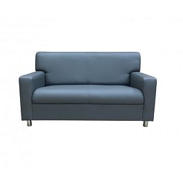 (kle3-d2-gr) Диван офисный Клерк 3 двойной Размер: 152 х 80 см, серый Ecotex 3022 - Фото предпросмотра