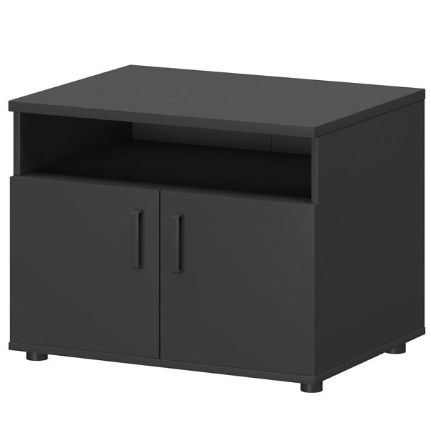 Тумба для оргтехники СМТ-2ДН Графит 800x600x625 Смарт - Вид 1