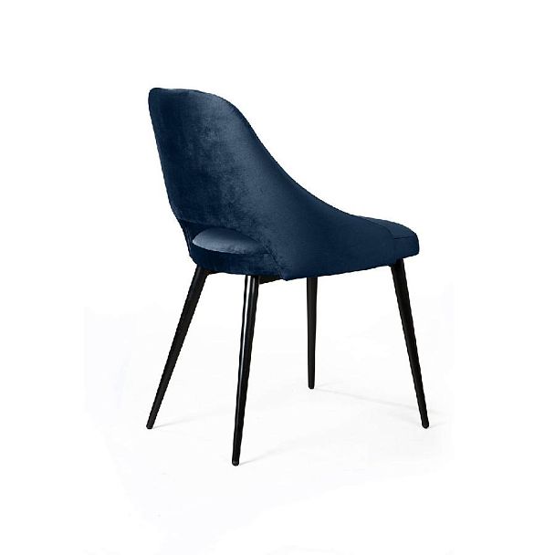 Стул William, бархат синий 29/ черный конус - Вид 3