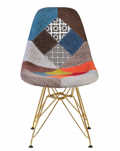 Стул обеденный DOBRIN DSR (ножки золотые, цвет мозайка) - Вид 6