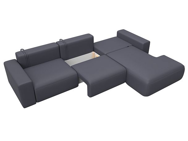 Диван угловой Лига-036 НПБ Классик Лонг правый угол Экокожа серый - Вид 8