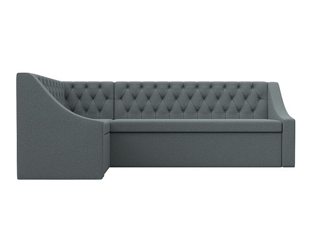 Диван кухонный угловой Мерлин левый угол Рогожка серый - Вид 2