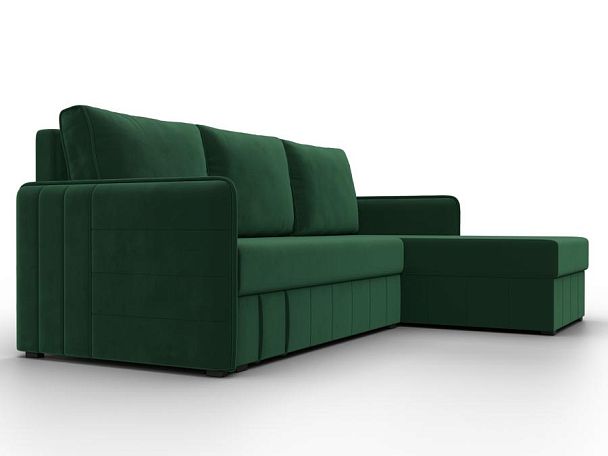 Диван угловой Слим угол универсальный Велюр зеленый - Вид 3