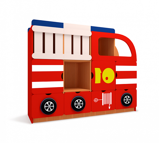 Стенка Пожарная машина, с наклейками - Вид 1